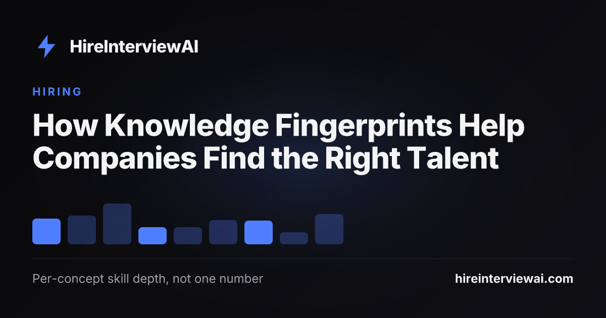 An employer comparing candidate knowledge fingerprints against a role's required concept depths to find the engineer whose measured skills actually fit